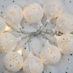 Christmas LED Indoor Outdoor Snowflake ball Decoration 2AA Battery String Fairy Lights – YZ-30075
