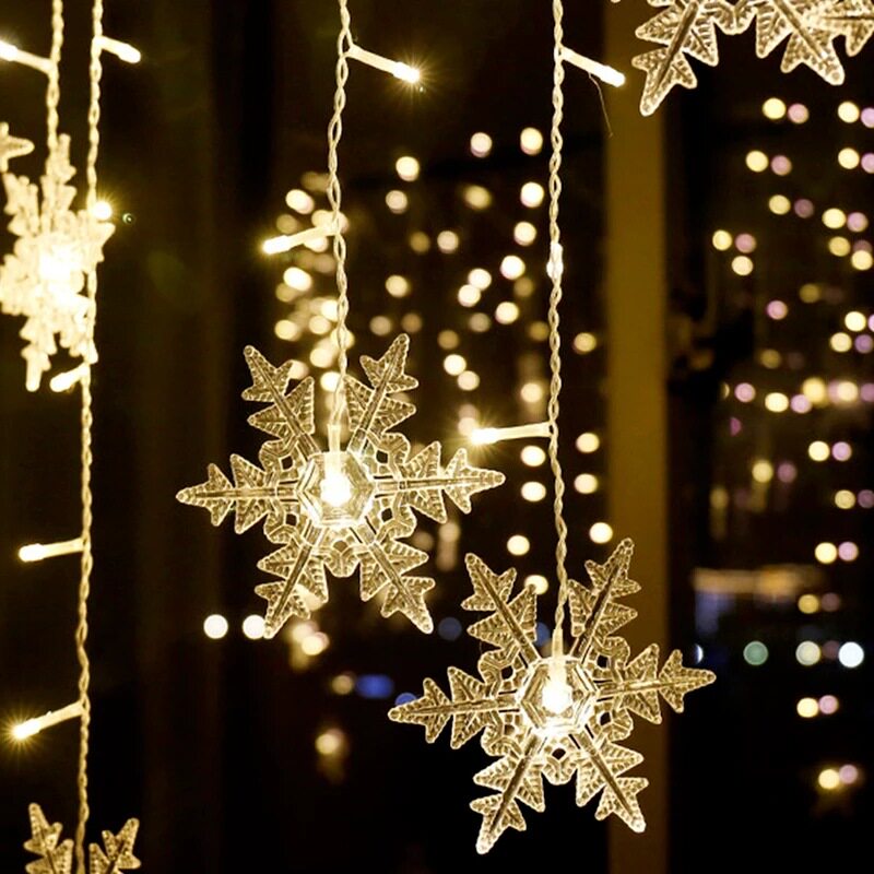 HOT christmas LED Indoor Outdoor Snowflake Decoration 2AA Battery String Fairy Lights  – YZ-30076