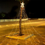 8 functions Christmas Tree curtain String Lights
