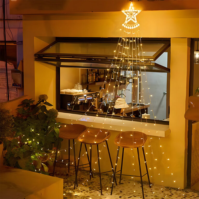 8 functions Christmas Tree curtain String Lights