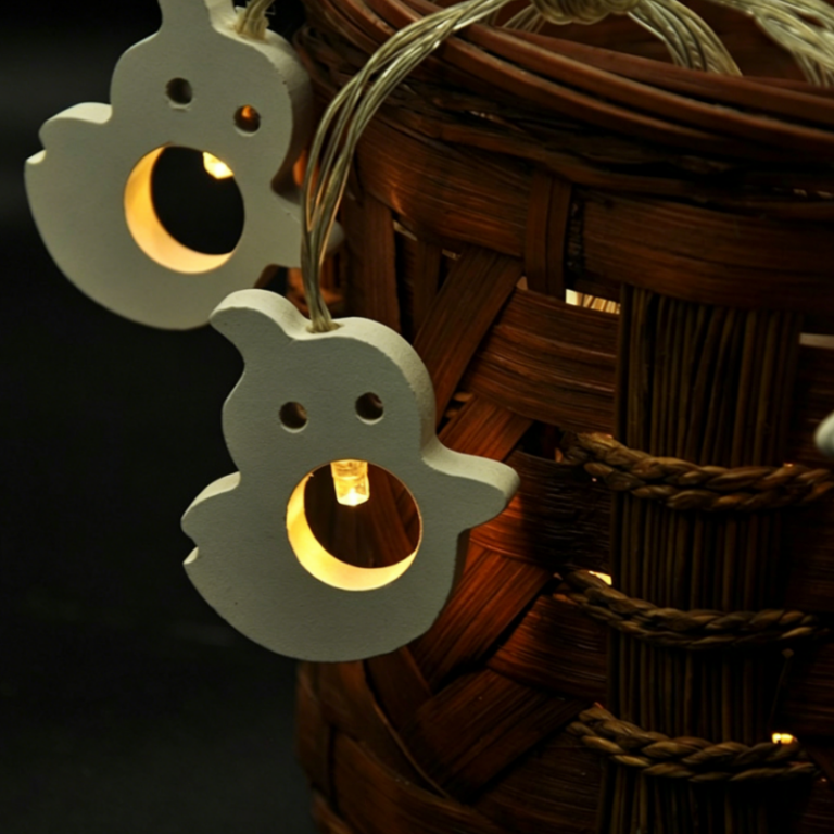 Battery Ghost Shaped LED String Lights for Halloween Holiday –  YZ-80073