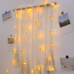Copper wire LED lights gingerbread man