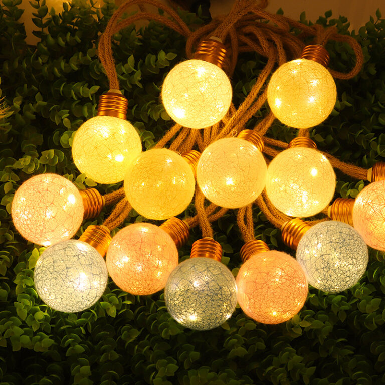 LED string light-cotton ball/8 functions/Solar – YZ-30008